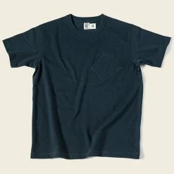 Bronson 1930s Slanted Pocket Tubular T-Shirt - Navy TOPS