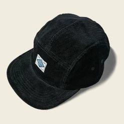 Non Stock 12.5 Oz Corduroy 5 Panel Cap - Black