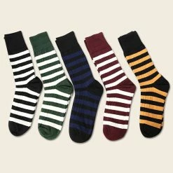 Non Stock BEST SELLERS Old School Prisoner Striped Cotton Socks