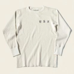 Bronson TOPS US Naval Raschel Knitting Waffle Undershirt