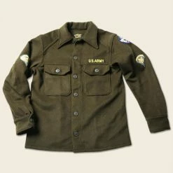 Non Stock 1950s Korean War US Army OG108 Wool Field Shirt