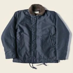 Bronson OUTERWEAR 1943 US Navy 1st Type N-1 Woolen Deck Jacket - Navy Stencil