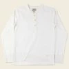 Bronson Vintage Long Sleeve Henley T-Shirt - White