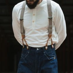 Bronson Vintage Long Sleeve Henley T-Shirt - White