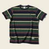Non Stock TOPS 9.8 Oz IVY Style Striped T-Shirt - Navy/Green