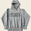 Non Stock TOPS 1970s USAFA 18 Oz Reverse Weave Hoodie - Gray
