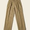 Non Stock 1930s IVY Style Double Pleated Chino Trousers - Yellow BOTTOMS
