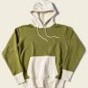 Non Stock NEW ARRIVALS 17.5 Oz Terry Cloth Two-Tone Hoodie - Olive/Apricot 2 Non Stock NEW ARRIVALS 17.5 Oz Terry Cloth Two-Tone Hoodie - Olive/Apricot