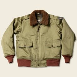 Bronson USAAF Type B-10 Flight Jacket - Khaki OUTERWEAR