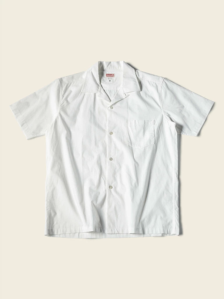 Bronson Back In Stock Classic Panama Open Collar Shirt - Ivory White 3 Bronson Back In Stock Classic Panama Open Collar Shirt - Ivory White