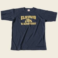 Non Stock Vintage Elmwood Elementary Print Raglan Sleeve T-Shirt TOPS