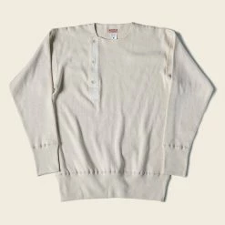Bronson Long Sleeve T-Shirts 14 Oz Side Closing Henley T-Shirt - Apricot