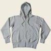 Non Stock 17.5 Oz Terry Cloth Zip-Up Hoodie - Light Gray TOPS