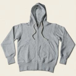 Non Stock 17.5 Oz Terry Cloth Zip-Up Hoodie - Light Gray TOPS