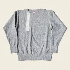 Bronson 14 Oz Side Closing Henley T-Shirt - Gray