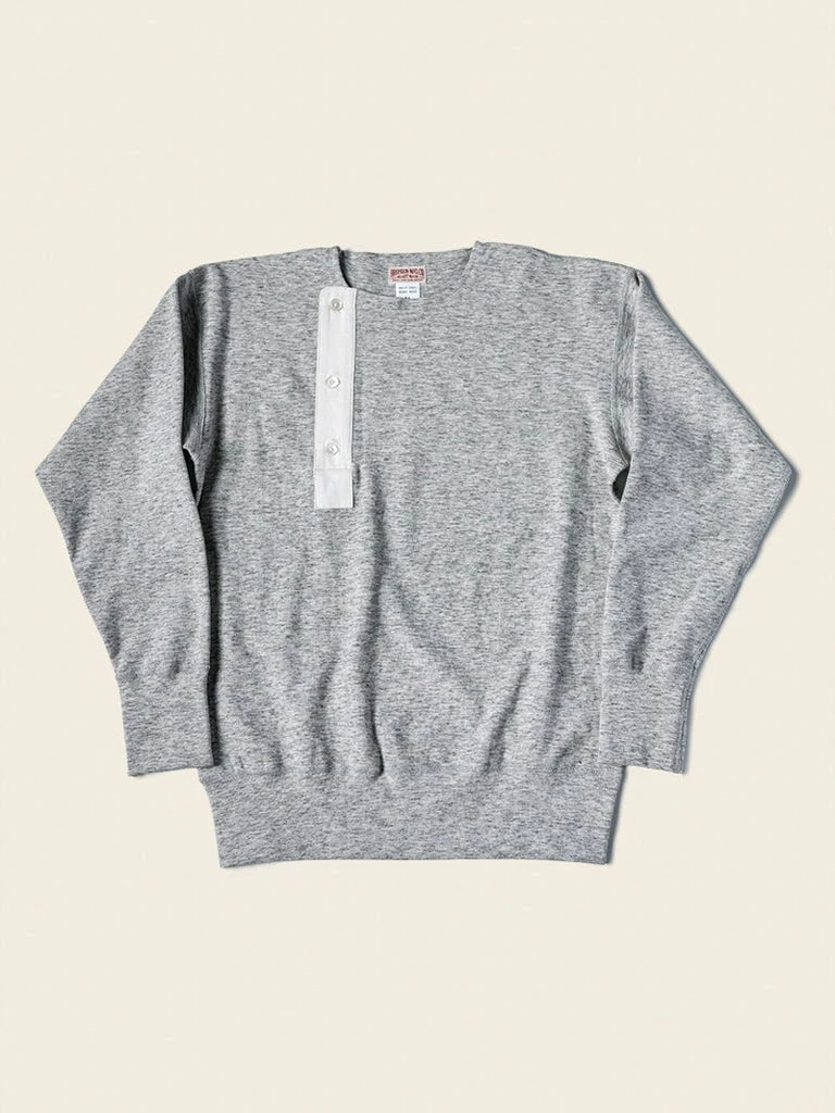 Bronson 14 Oz Side Closing Henley T-Shirt - Gray 3 Bronson 14 Oz Side Closing Henley T-Shirt - Gray