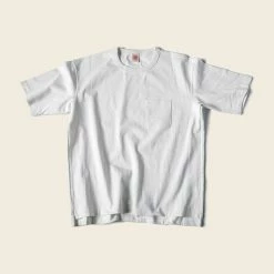 Non Stock NEW ARRIVALS 9.8 Oz Cotton Classic Pocket T-Shirt - White