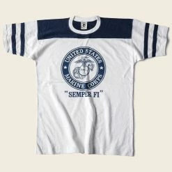 Bronson 1970s USMC Semper Fi Print Athletic T-Shirt NEW ARRIVALS