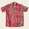 Non Stock Plants & Flowers Pattern Aloha Shirt - Red New Arrivals - S/S 2022
