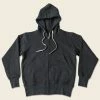 Non Stock 17.5 Oz Terry Cloth Zip-Up Hoodie - Black TOPS