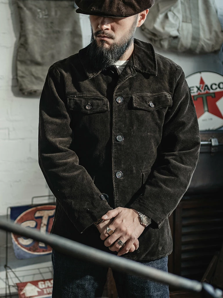 Bronson 1930s French Heavyweight Corduroy Hunting Jacket OUTERWEAR 6 Bronson 1930s French Heavyweight Corduroy Hunting Jacket OUTERWEAR