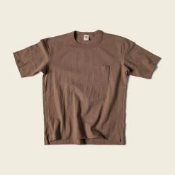 Non Stock NEW ARRIVALS 9.8 Oz Cotton Classic Pocket T-Shirt - Light Brown 