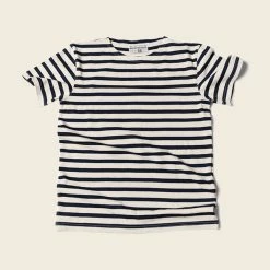 Bronson Breton Stripe T-Shirt - White/Navy