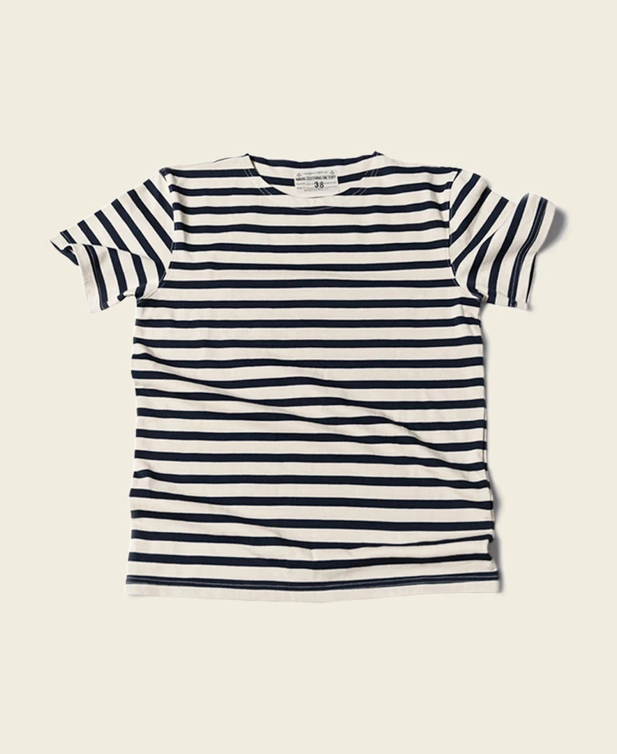 Bronson Breton Stripe T-Shirt - White/Navy 3 Bronson Breton Stripe T-Shirt - White/Navy