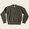 Bronson USAAF Type A-1 V-neck Mechanics Sweater - Olive