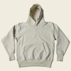 Bronson 21 Oz Military Academy Reverse Weave Hoodie - White TOPS