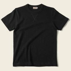 Non Stock 10.5 Oz US Cotton Tubular Gusset T-Shirt - Black