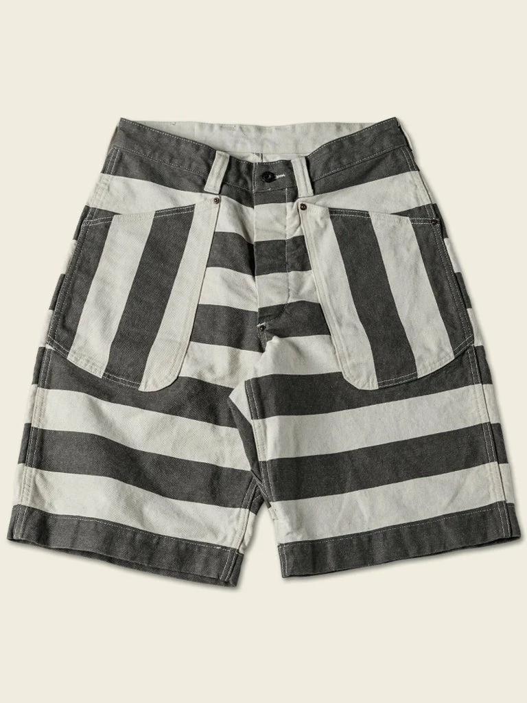 Non Stock 11.5 Oz Heavyweight Wide Striped Prisoner Shorts 3 Non Stock 11.5 Oz Heavyweight Wide Striped Prisoner Shorts