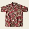 Bronson Lot AS08 Ukiyo-e Tiger & Bambo Pattern Aloha Shirt - Wine Red 2 Bronson Lot AS08 Ukiyo-e Tiger & Bambo Pattern Aloha Shirt - Wine Red