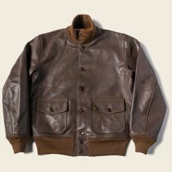 Bronson USAAF Type A-1 Leather Flight Jacket - Light Brown OUTERWEAR