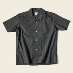 Bronson Classic Panama Open Collar Shirt - Dark Gray Back In Stock