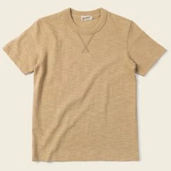 Non Stock TOPS 10.5 Oz US Cotton Tubular Gusset T-Shirt - Sand