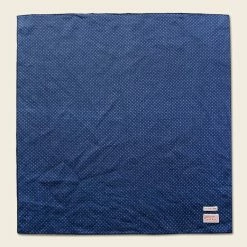Bronson Natural Plant Indigo Blue Retro Polka Dot Bandana ACCESSORIES