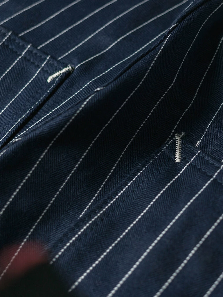 Bronson NEW ARRIVALS Lot 952 HBT Striped Mechanic Pants - Navy 23 Bronson NEW ARRIVALS Lot 952 HBT Striped Mechanic Pants - Navy