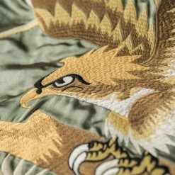 Non Stock 1950s Reversible Acetate Souvenir Jacket - Falcon × Tiger 28 Non Stock 1950s Reversible Acetate Souvenir Jacket - Falcon × Tiger