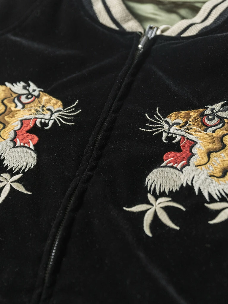 Non Stock 1950s Reversible Acetate Souvenir Jacket - Falcon × Tiger 15 Non Stock 1950s Reversible Acetate Souvenir Jacket - Falcon × Tiger