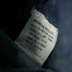 Bronson BOTTOMS US Army M-40 Dungaree Fatigue Pants