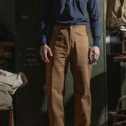 Bronson Vintage Long Sleeve Henley T-Shirt - Navy TOPS