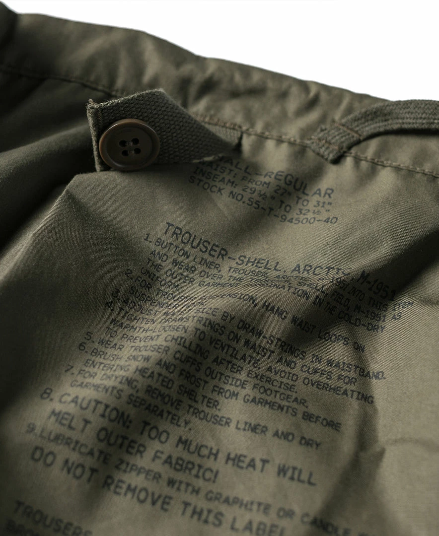 Bronson NEW ARRIVALS US Army M-1951 Arctic Trouser - Shell 22 Bronson NEW ARRIVALS US Army M-1951 Arctic Trouser - Shell