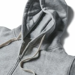 Non Stock 17.5 Oz Terry Cloth Zip-Up Hoodie - Gray TOPS
