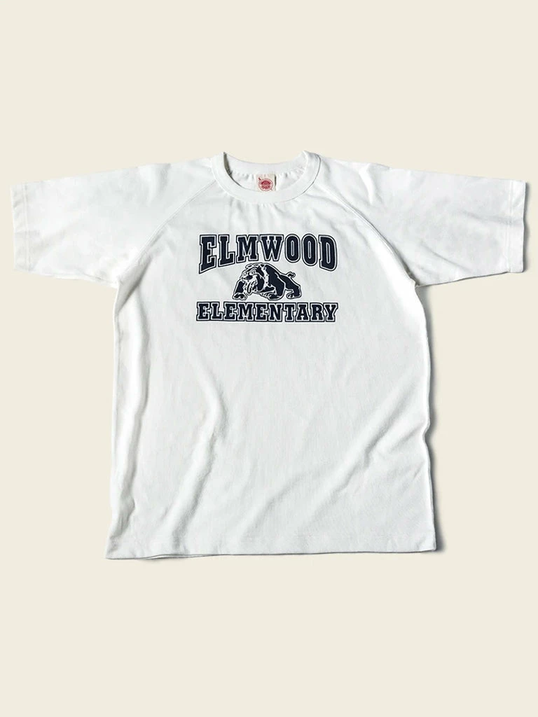 Non Stock Vintage Elmwood Elementary Print Raglan Sleeve T-Shirt TOPS 4 Non Stock Vintage Elmwood Elementary Print Raglan Sleeve T-Shirt TOPS