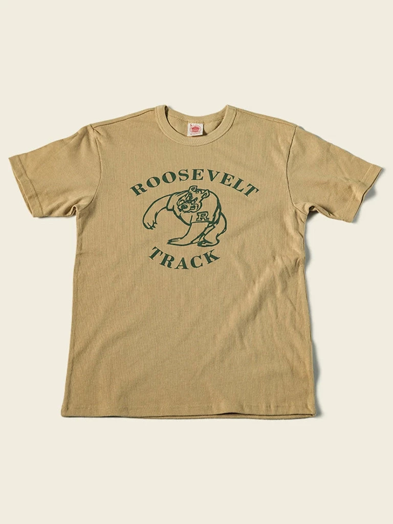 Non Stock Vintage Roosevelt Track Print Short Sleeve T-Shirt TOPS 4 Non Stock Vintage Roosevelt Track Print Short Sleeve T-Shirt TOPS