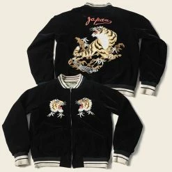Non Stock 1950s Reversible Acetate Souvenir Jacket - Falcon × Tiger