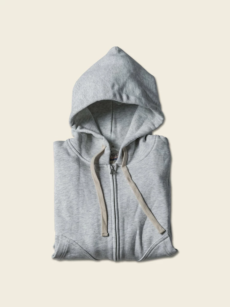 Non Stock 17.5 Oz Terry Cloth Zip-Up Hoodie - Light Gray TOPS 4 Non Stock 17.5 Oz Terry Cloth Zip-Up Hoodie - Light Gray TOPS