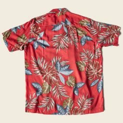 Non Stock Plants & Flowers Pattern Aloha Shirt - Red New Arrivals - S/S 2022