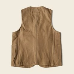 Bronson NEW ARRIVALS 1930s Heavyweight Canvas Game Pocket Hunting Vest - Khaki